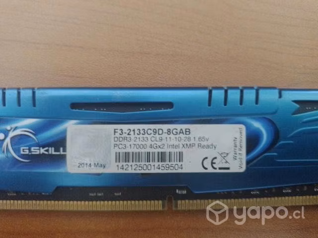 Memorias DDR3 4GB 2133MHz