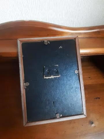 Antiguo porta retrato marco de madera - Imagen 3