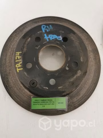 Disco Tambor Freno Trasero Derecho (TR174) Toyota