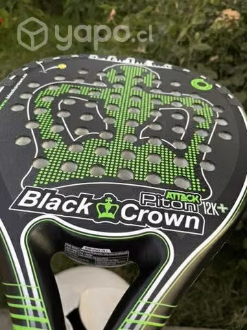 Pala black crown 12k padel