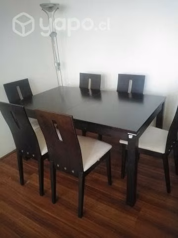 Excelente Comedor extensible 6 sillas y Mueble Rac