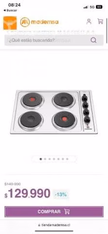 Horno Empotrable Mademsa Encimera de 2 platos