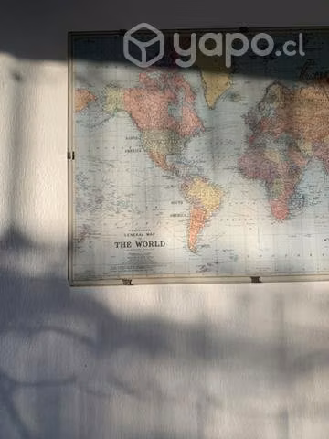 Mapa mundi vintage cuadro - Imagen 4