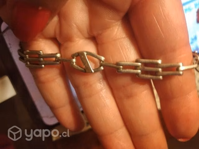 Pulsera de plata con pequeñas láminas de oro - Imagen 3