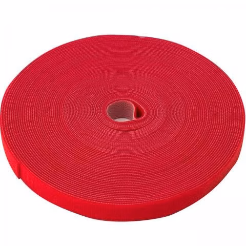 Velcro doble faz 20 mts x 2cm ancho. rojo. amarra