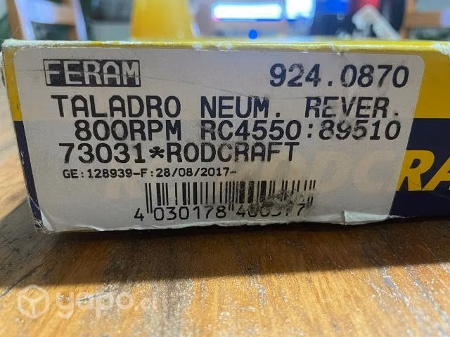 Taladro Neumático reversible 13 mm. Nuevo en caja