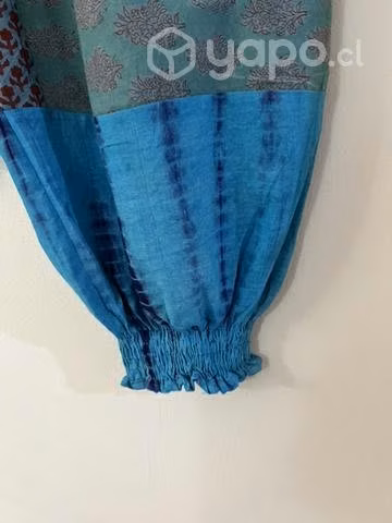 Pantalón Hindu Con Bolsillo Talla Xl/2xl Celeste - Imagen 4