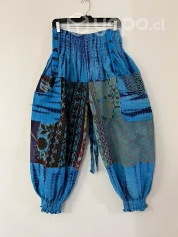 Pantalón Hindu Con Bolsillo Talla Xl/2xl Celeste - Imagen 5