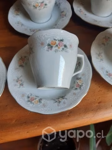 Juego de té de porcelana china impecable