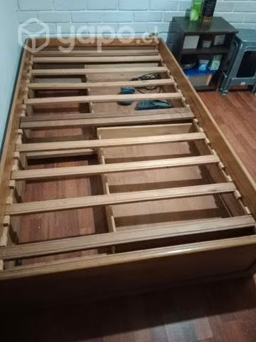 Cama plaza y media de madera - Imagen 3