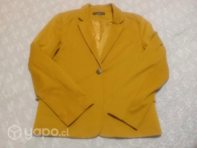 Blazer Mujer talla L, color Mostaza