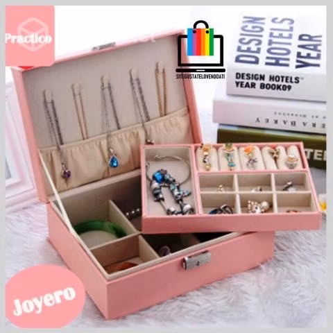 Joyero Organizador Elegante Dos Niveles