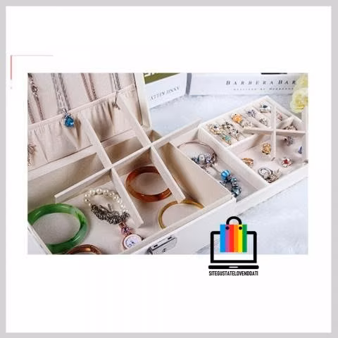 Joyero Organizador Elegante Dos Niveles