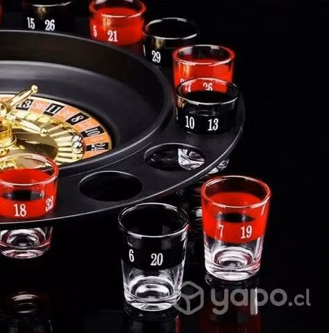 Set Juego De Casino Ruleta/ 16 Shots / Tragos