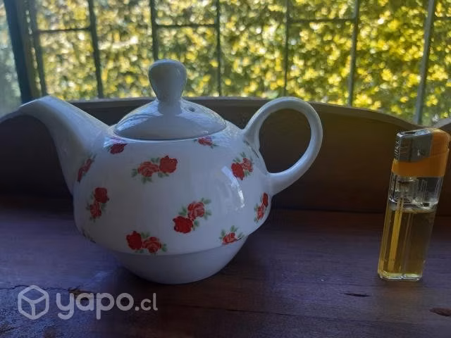 Bella tetera de té de porcelana para uso