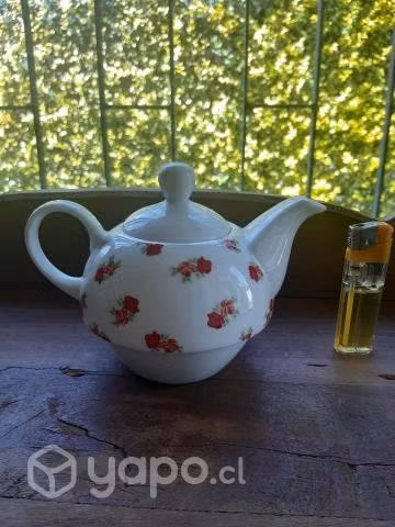 Bella tetera de té de porcelana para uso