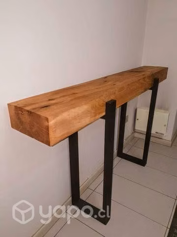 Mesa de arrimo Estilo Industrial Durmientes Roble