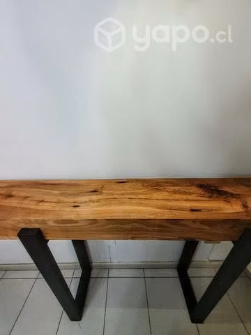 Mesa de arrimo Estilo Industrial Durmientes Roble