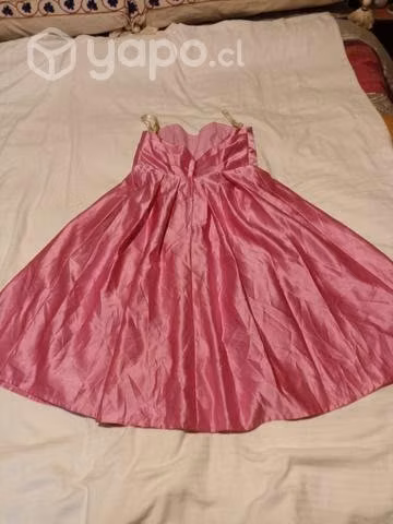 Vestido fiesta rosado. Talla 36