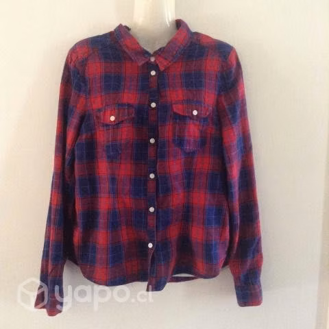 Camisa Mujer Cuadrille, Leñadora Marca Divided H&M