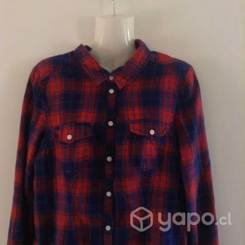 Camisa Mujer Cuadrille, Leñadora Marca Divided H&M