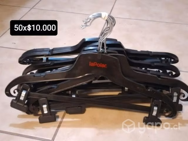 Colgadores plasticos con pinzas