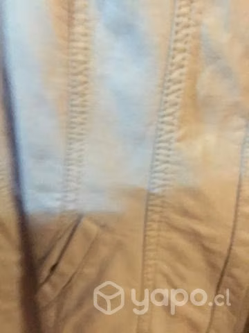 Chaqueta cuerina celeste buen estado talla s