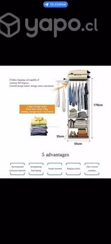 Perchero closet organizador