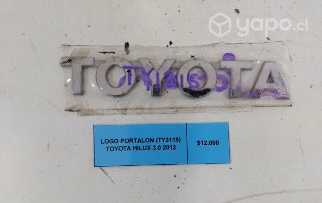 Logo Portalon (TY3115) Toyota Hilux 3.0 2012