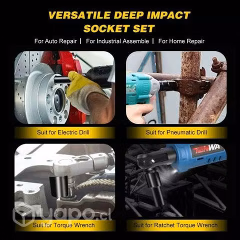 Dados de impacto largo 1/2 pulgada
