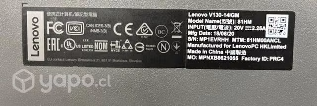 Notebook LENOVO usado en Puerto Natales