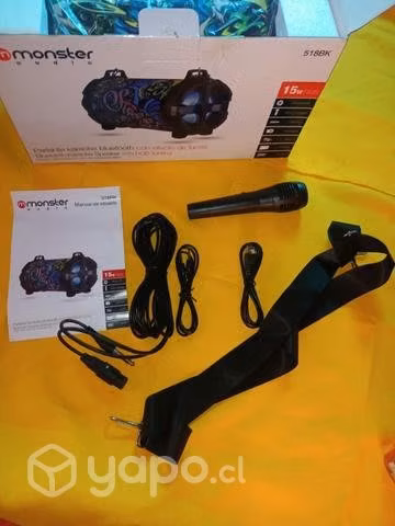 Parlante Karaoke Bluetooth Fm/Usb/Microfono/Led