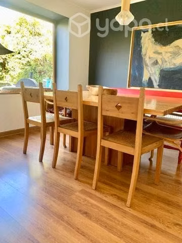 Sillas comedor madera noble lenga y junco - Imagen 3