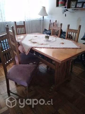 Juego de comendor con 6 sillas