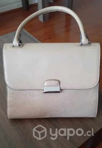 Cartera Mango color beige