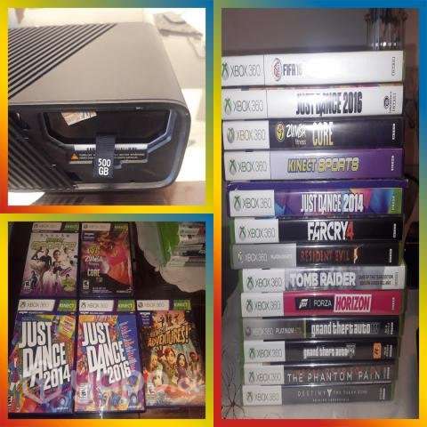 Xbox 360 + kinect + 14 juegos - Imagen 2
