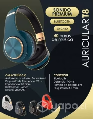 Audífonos inalámbricos T8