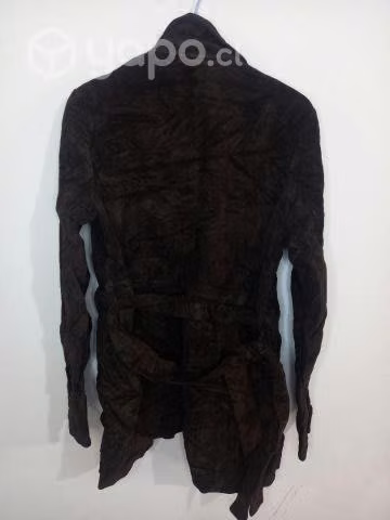 Chaqueta de cuero para dama tipo gamuza