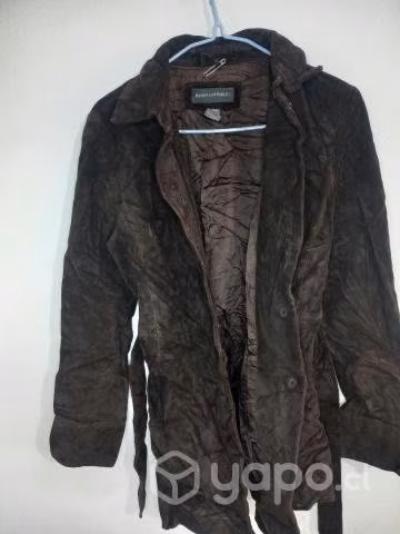 Chaqueta de cuero para dama tipo gamuza