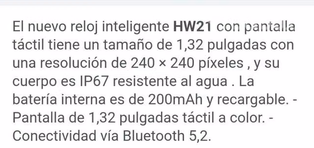 Smartwatch Modelo hw21 - Imagen 3