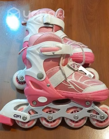 Patines de una línea S 30-33 y casco Met