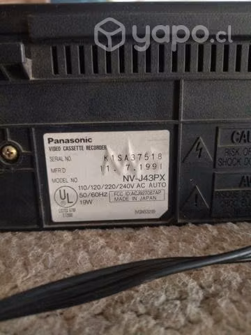 Vcr Panasonic, control remoto , excelente
