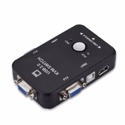 Switch kvm vga, para 2 pc. para mouse, teclado, im - Imagen 2
