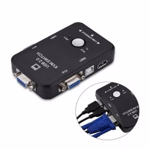 Switch kvm vga, para 2 pc. para mouse, teclado, im - Imagen 3