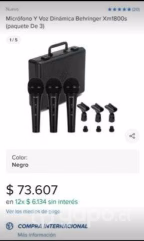 Set de micrófonos dinámicos Behringer