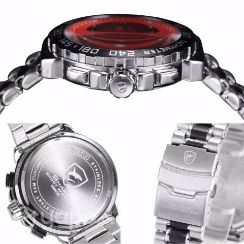 Reloj Shark Blacknose Rojo Deportivo impermeable