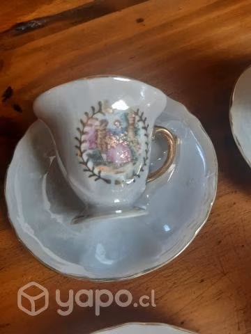 Taza colección de café porcelana nacarada Japón