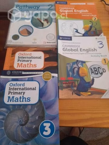 Libros de ingles y matematicas excelente estado