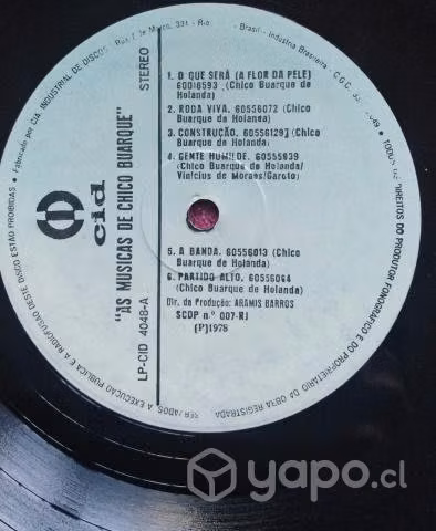 (Vinilo) Chico Buarque, As Musicas De