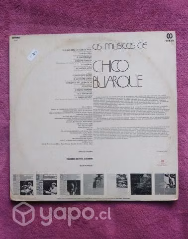 (Vinilo) Chico Buarque, As Musicas De